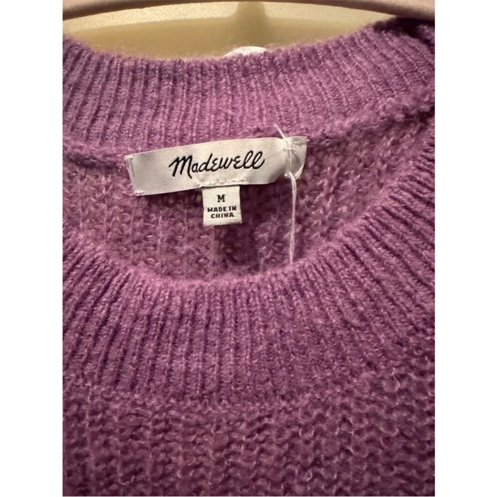 Madewell Ribbed Crew Women's Purple Sweater - Picture 3 of 5